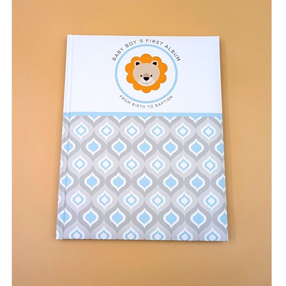 Baby Boy First Album Birth to Baptism Memory Book Blessing Baby Shower
